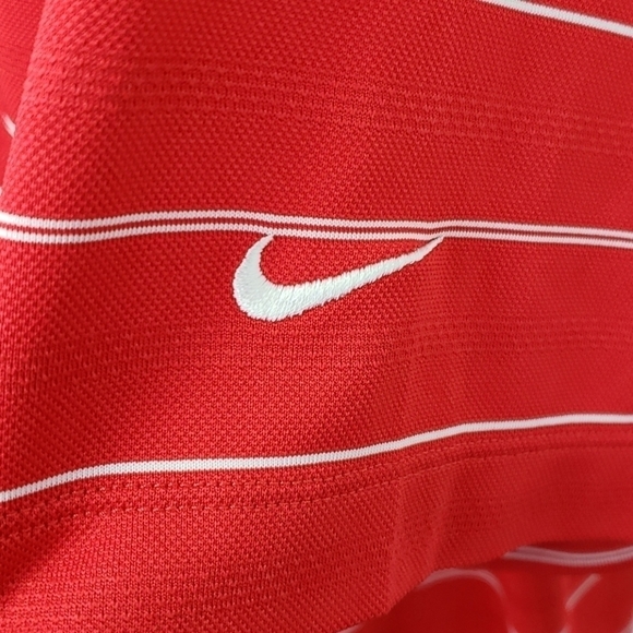 Nike Gold Dri-Fit XL Red & White Stripe VGUC - Picture 2 of 7